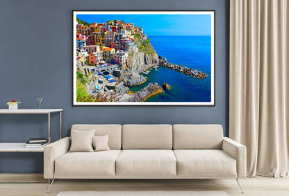 View of Manarola in Cinque Terre Photograph Home Decor Premium Quality Poster Print Choose Your Sizes