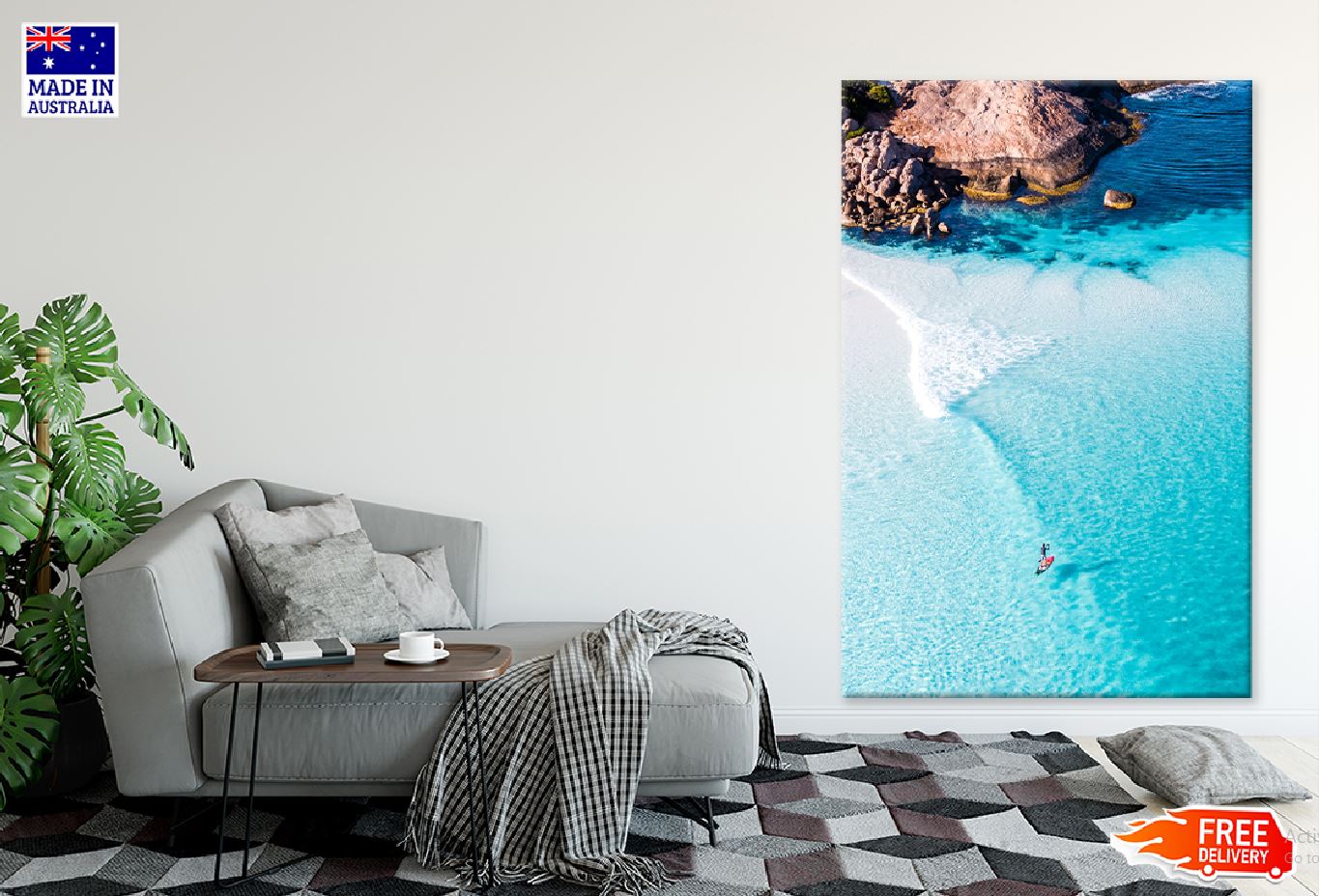 Paddle Board at Whartons Beach Photograph Print 100% Australian Made