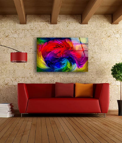 Colorful Abstract Fractal Design Acrylic Glass Print Tempered Glass Wall Art 100% Made in Australia Ready to Hang