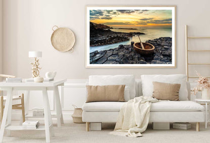 Boat near Nice Beach Photograph Vietnam Home Decor Premium Quality Poster Print Choose Your Sizes