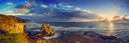 Panoramic Canvas Muriwai Beach Sunset Photograph High Quality 100% Australian Made Wall Canvas Print Ready to Hang