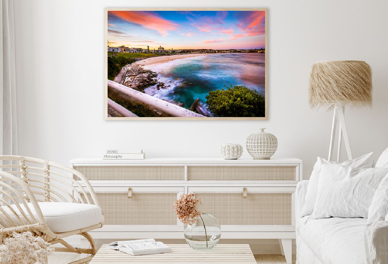 Sunset at Bondi Beach Photograph Sydney Home Decor Premium Quality Poster Print Choose Your Sizes