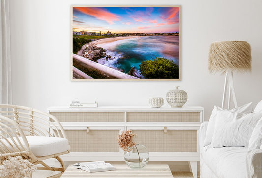 Sunset at Bondi Beach Photograph Sydney Home Decor Premium Quality Poster Print Choose Your Sizes