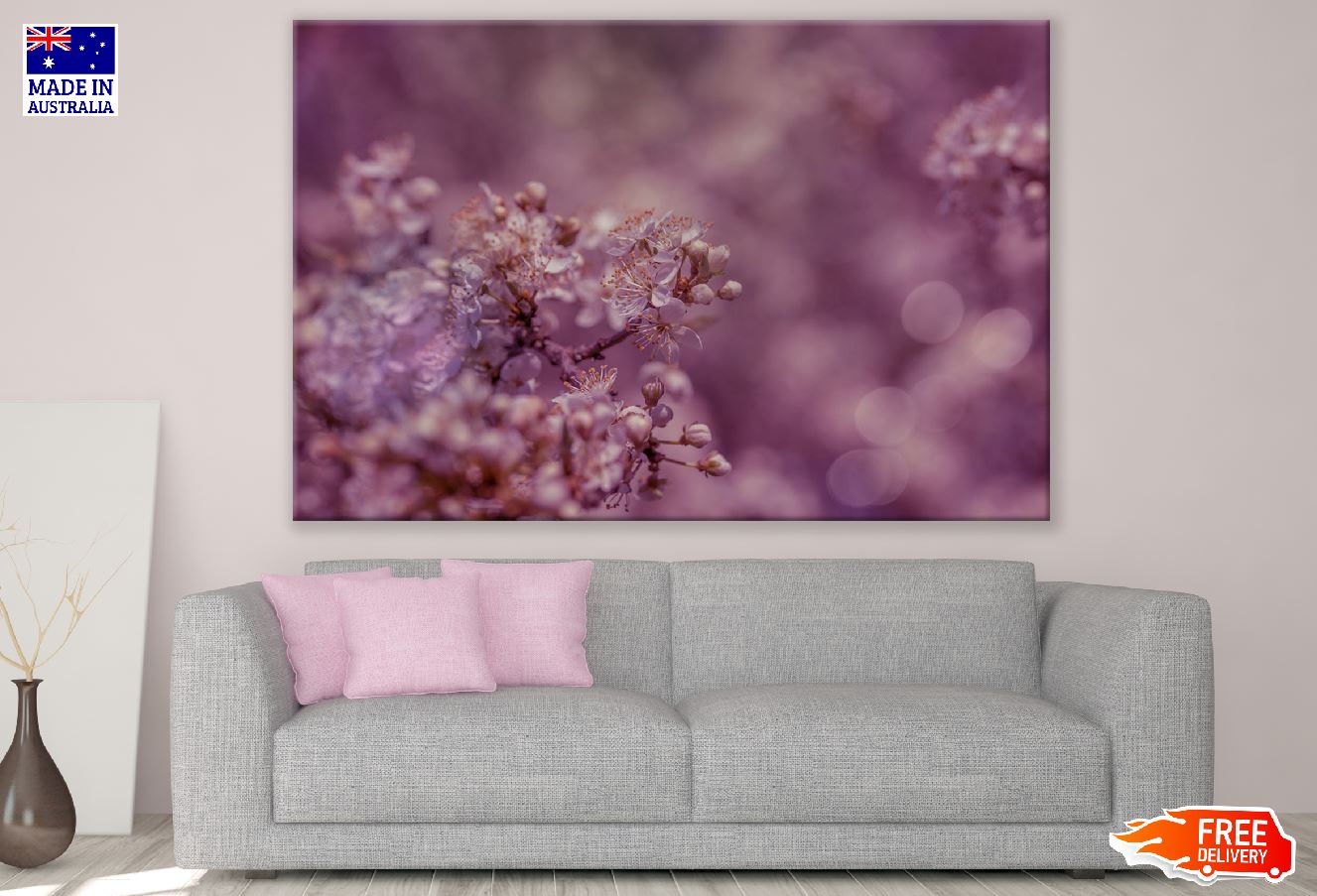 Pink Blossom Flowers Photograph Print 100% Australian Made