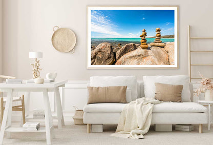 Rock Balancing Meelup Beach View Photograph Home Decor Premium Quality Poster Print Choose Your Sizes