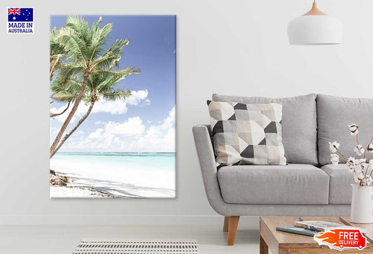 Palm Trees on Sandy Beach View Photograph Print 100% Australian Made
