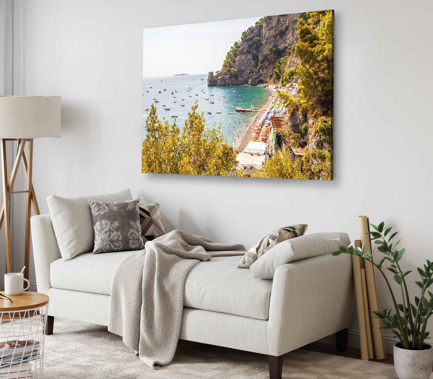 Bella Home People on The Beach Print Canvas Ready to hang