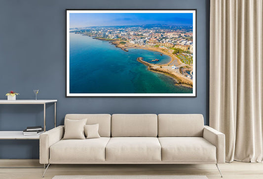 Cyprus Protaras City & Sea Aerial View Photograph Home Decor Premium Quality Poster Print Choose Your Sizes