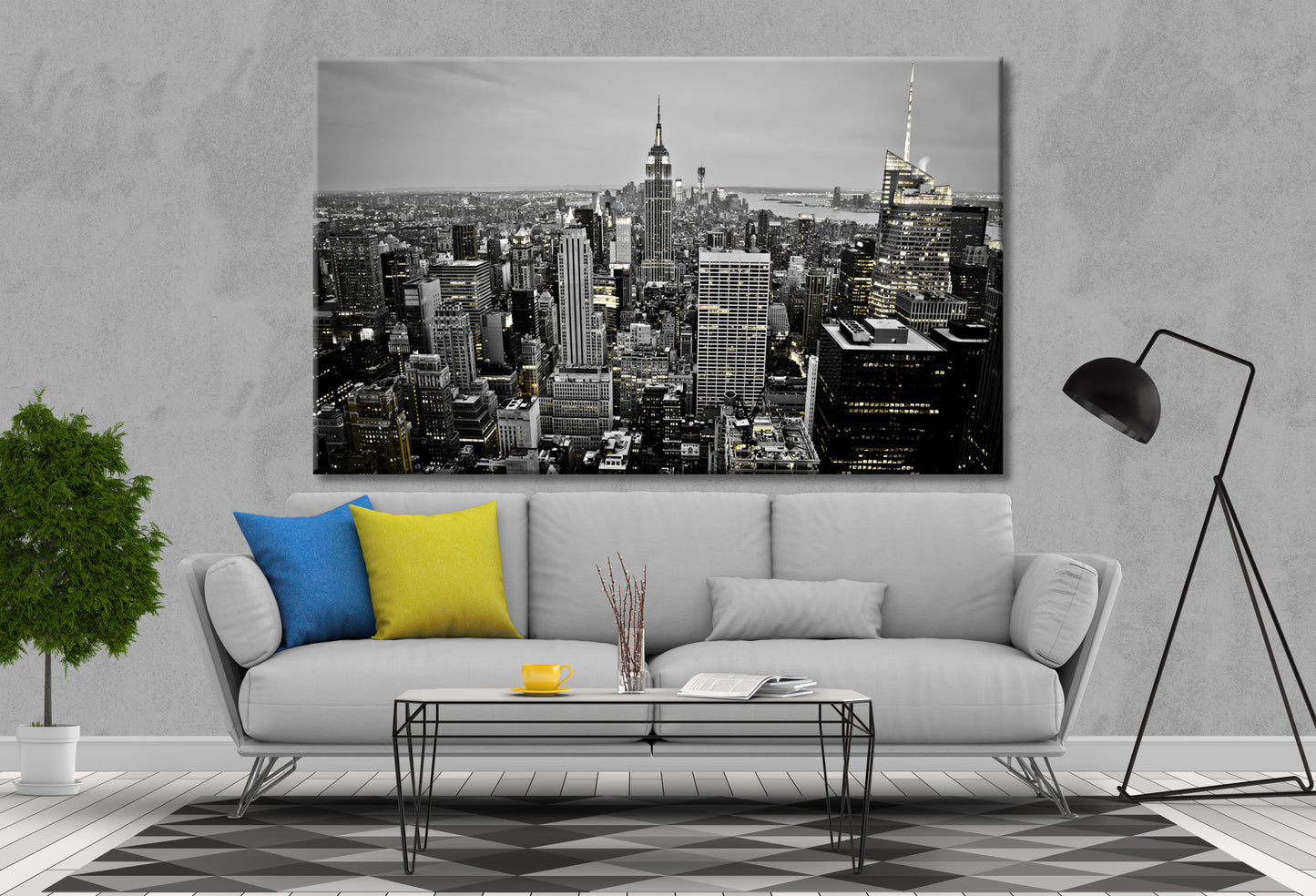 New York Black and White Skyline Print 100% Australian Made