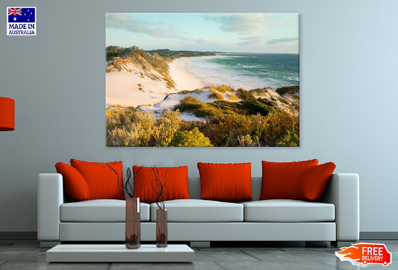 Australia Beach Sand Dunes View Photograph Print 100% Australian Made