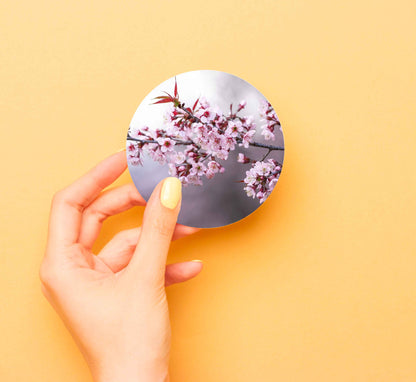 Pink Blossom Trees & Flowers Branch Coasters Wood & Rubber - Set of 6 Coasters