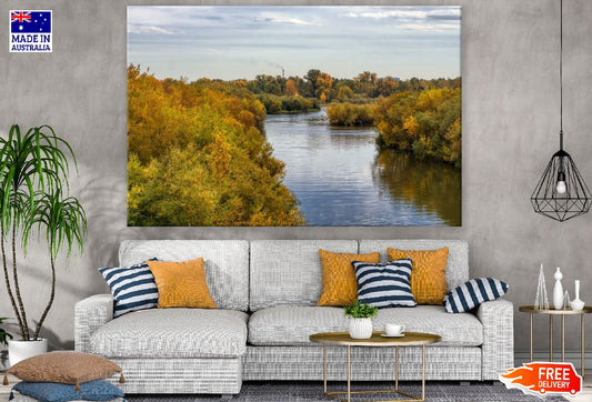 River Covered with Autumn Trees View Photograph Print 100% Australian Made