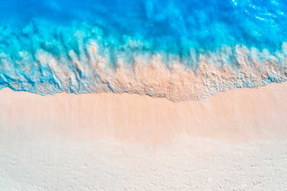 Bella Home Sea Wave & the Beach Aerial View Print Canvas Ready to hang
