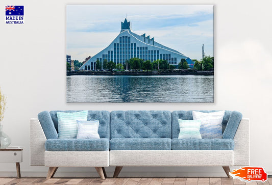 National Library of Latvia Lake View Photograph Print 100% Australian Made