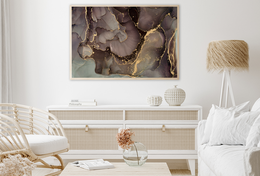 Brown & Gold Abstract Design Home Decor Premium Quality Poster Print Choose Your Sizes