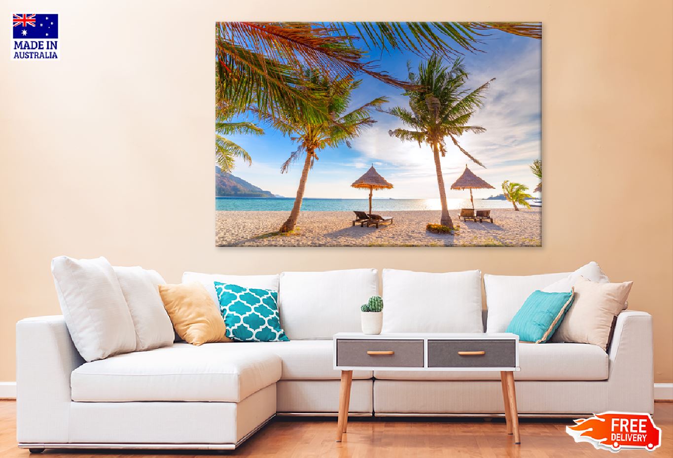 Chairs & Umbrella Koh Lipe Island Photograph Print 100% Australian Made