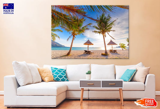 Chairs & Umbrella Koh Lipe Island Photograph Print 100% Australian Made