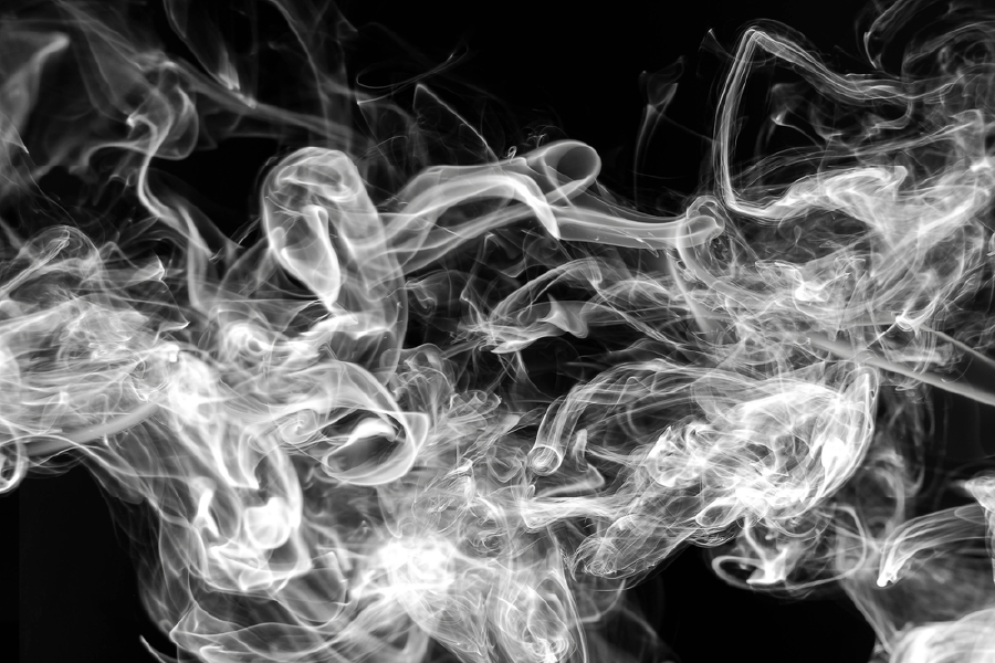 B&W Smoke Abstract Design Print 100% Australian Made