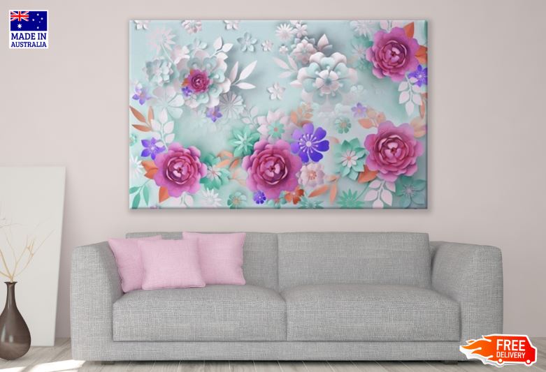 3d Illustration Flowers Print 100% Australian Made