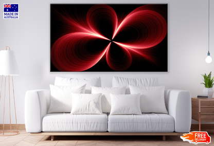Black & Red Abstract Design Print 100% Australian Made