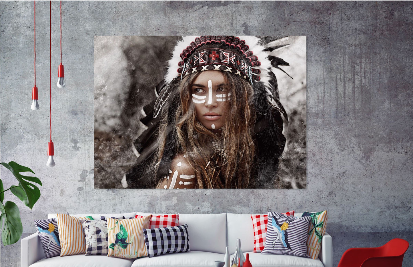 Headdress popular lady Print 100% Australian Made