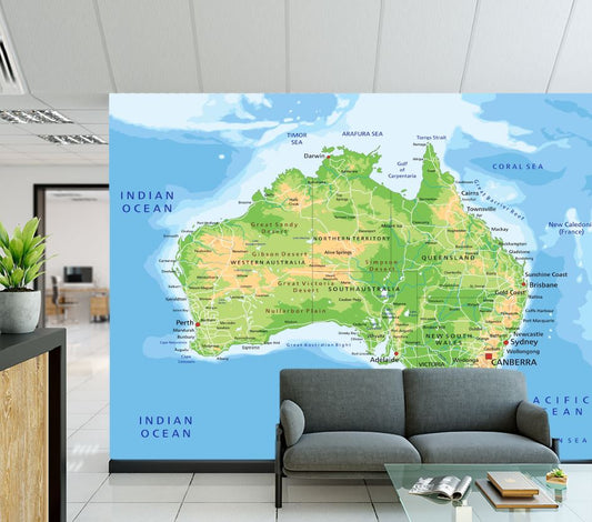 Wallpaper Murals Peel and Stick Removable World Map Vector High Quality