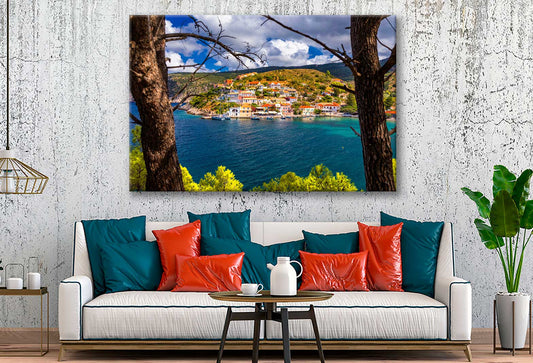 Bella Home Turquoise Colored bay, Mediterranean Sea Print Canvas Ready to hang