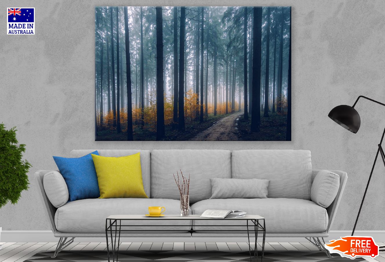 Forest in Fog Weather Photograph Print 100% Australian Made