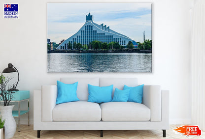 National Library of Latvia Lake View Photograph Print 100% Australian Made