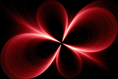 Black & Red Abstract Design Print 100% Australian Made