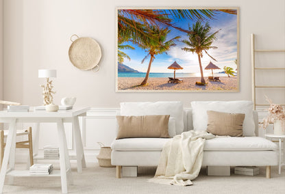 Chairs & Umbrella Koh Lipe Island View Photograph Home Decor Premium Quality Poster Print Choose Your Sizes