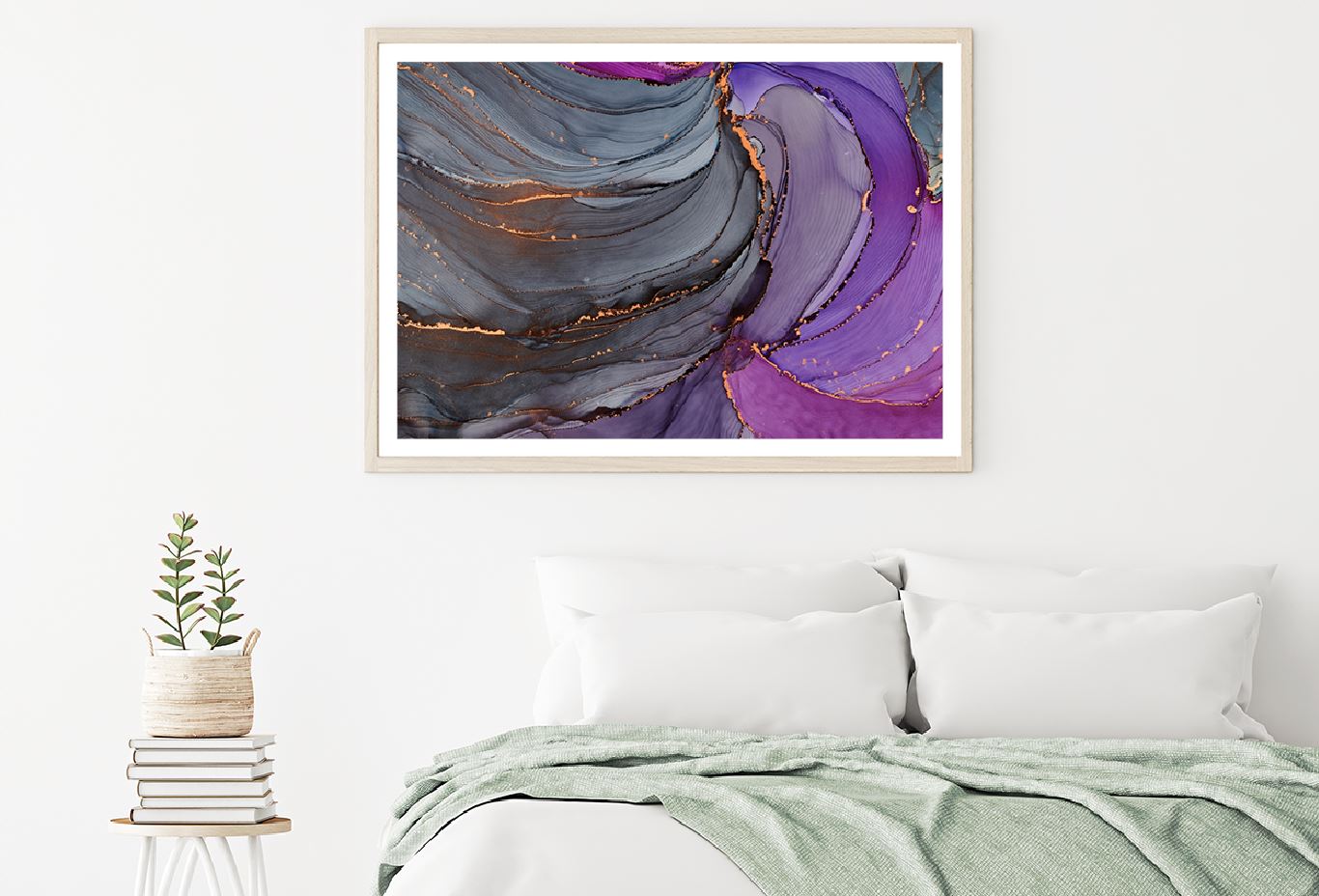 Black Purple & Gold Abstract Design Home Decor Premium Quality Poster Print Choose Your Sizes