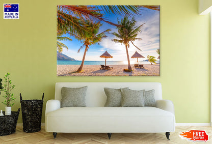 Chairs & Umbrella Koh Lipe Island Photograph Print 100% Australian Made