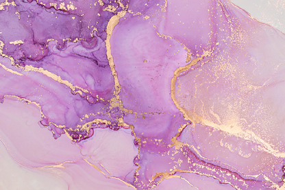 Pink Purple & Gold Abstract Design Print 100% Australian Made