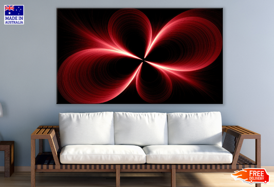 Black & Red Abstract Design Print 100% Australian Made