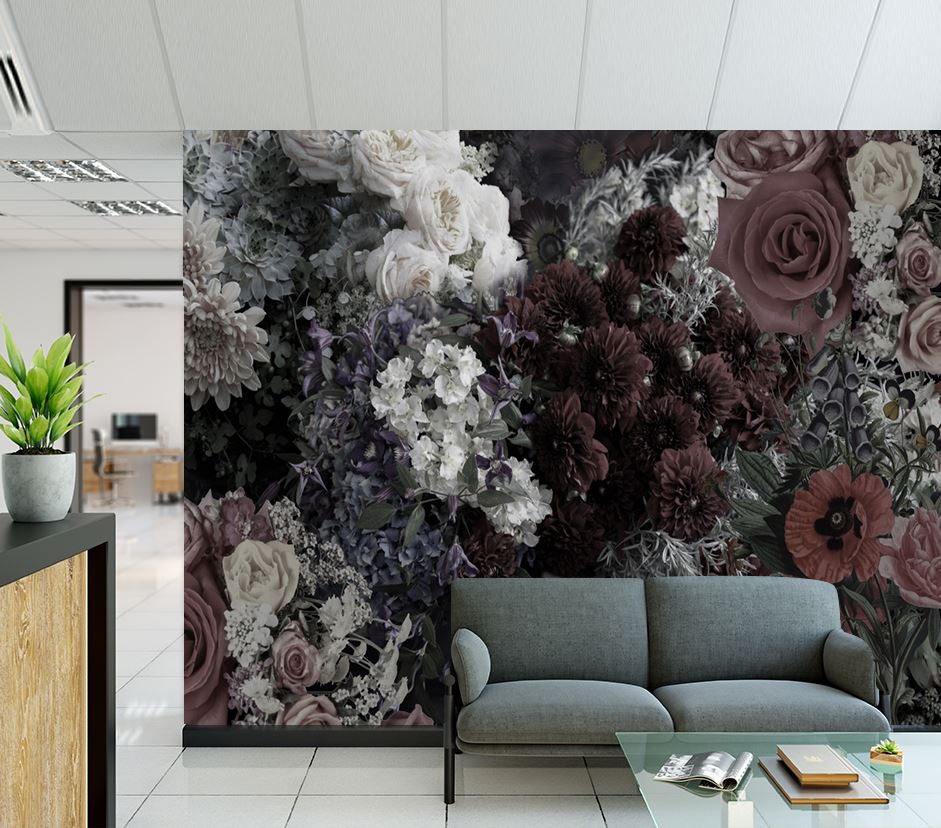 Wallpaper Murals Peel and Stick Removable Floral Design High Quality