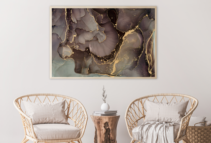 Brown & Gold Abstract Design Home Decor Premium Quality Poster Print Choose Your Sizes