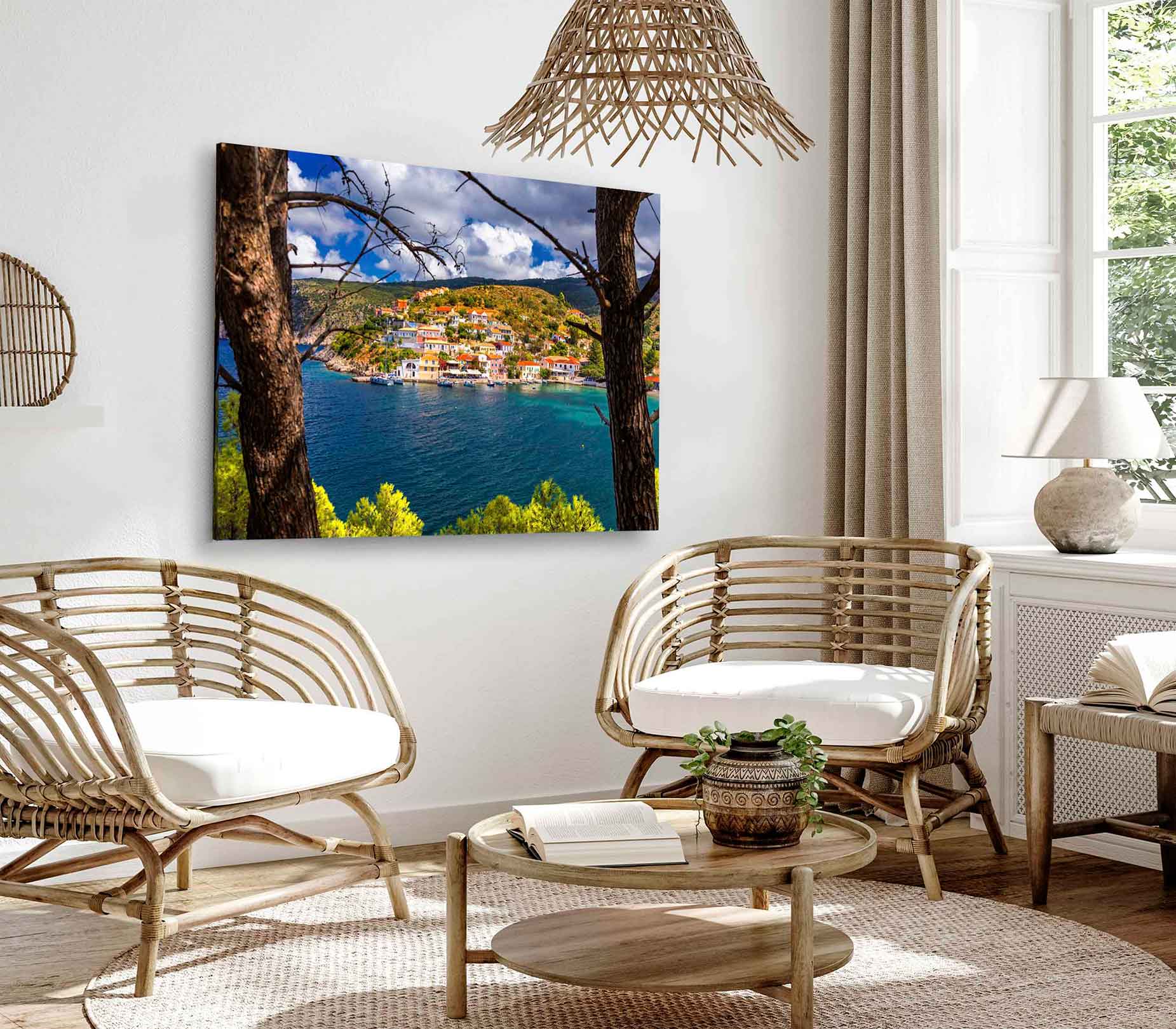 Bella Home Turquoise Colored bay, Mediterranean Sea Print Canvas Ready to hang