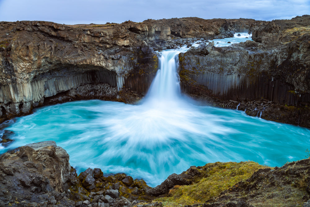 Wallpaper Murals Peel and Stick Removable The Blue Waterfall, Iceland High Quality