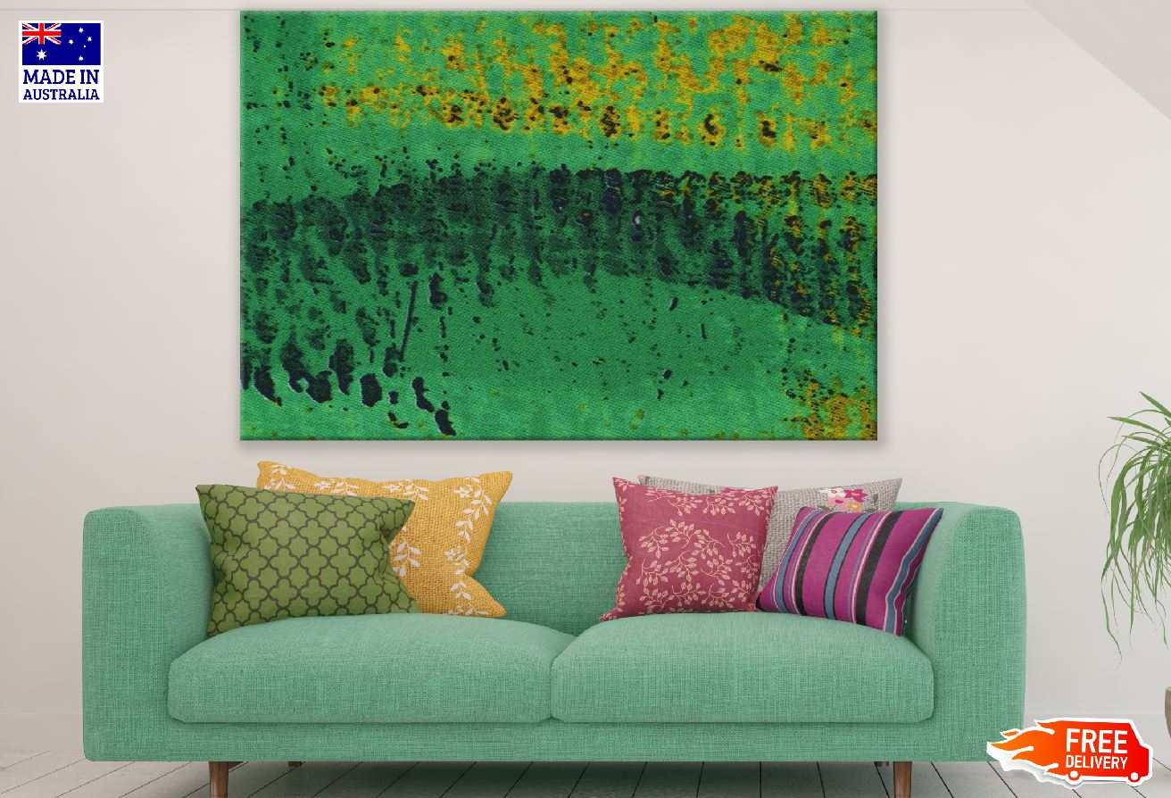 Black Gold & Green Abstract Design Print 100% Australian Made