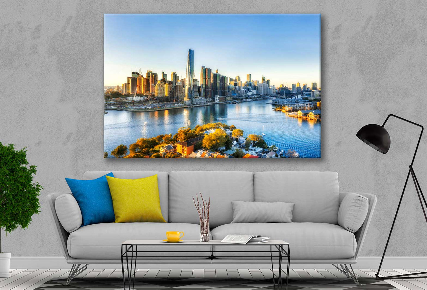 Bella Home Guangzhou City Night Photograph Print Canvas Ready to hang