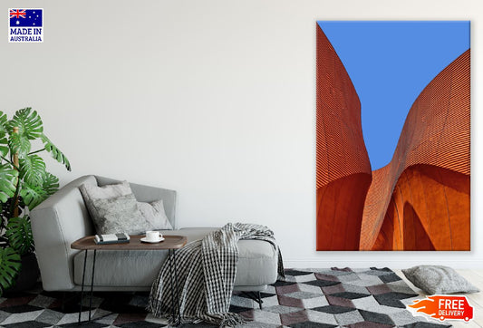 Orange & Blue Abstract Design Print 100% Australian Made