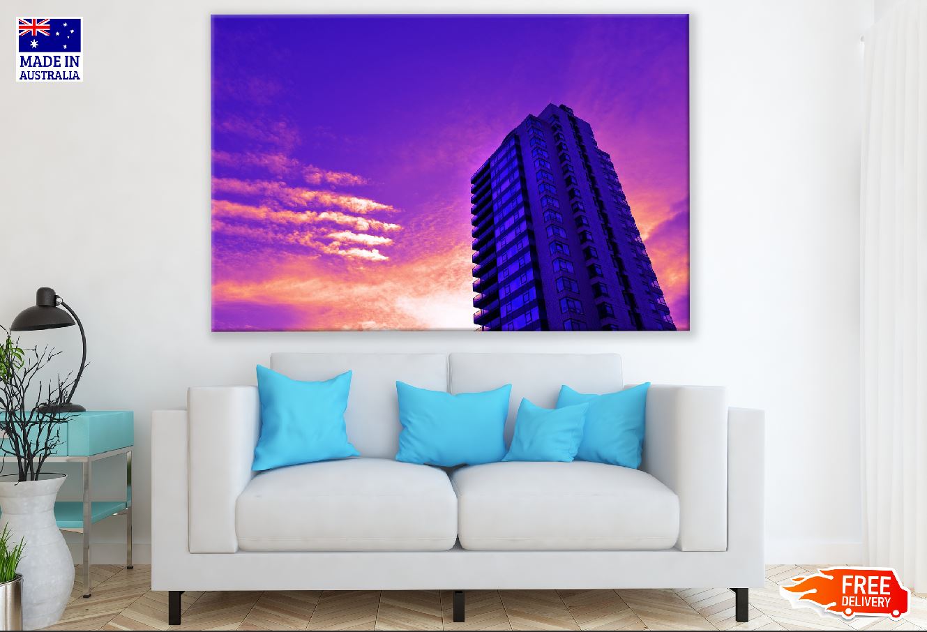 Building Sunset View Photograph Print 100% Australian Made