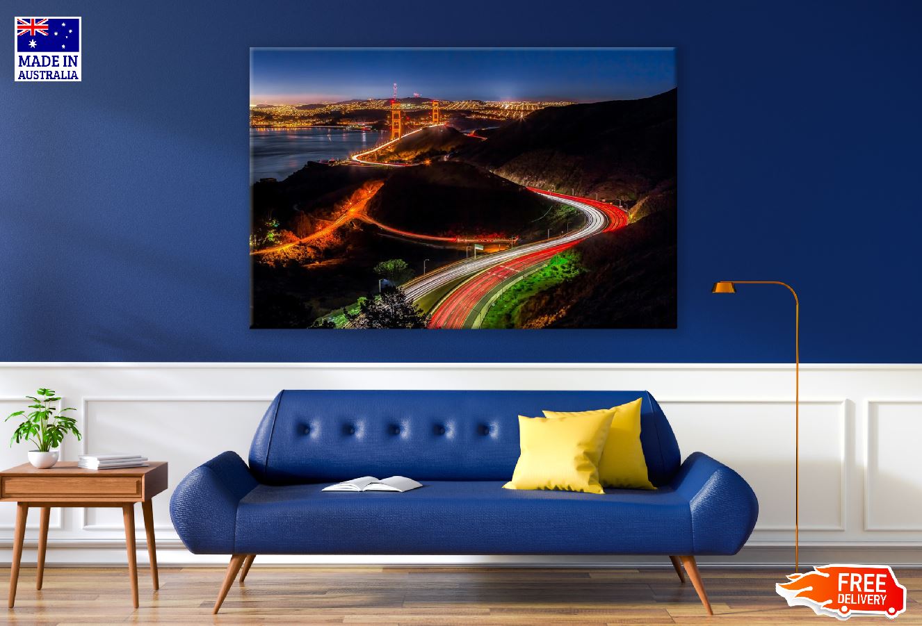 San Francisco Roads Night View Photograph Print 100% Australian Made