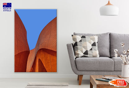 Orange & Blue Abstract Design Print 100% Australian Made