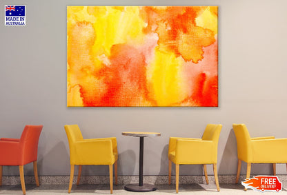 Yellow & Orange Abstract Design Print 100% Australian Made