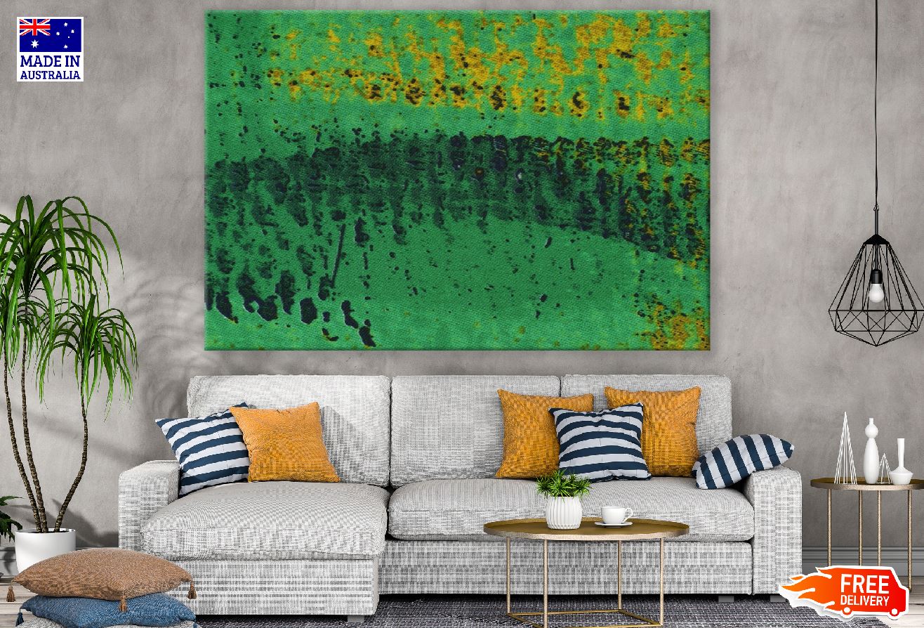 Black Gold & Green Abstract Design Print 100% Australian Made
