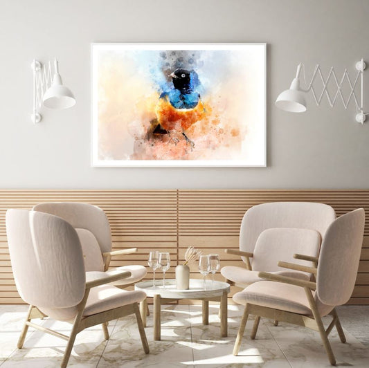 Colorful Bird Watercolor Painting Home Decor Premium Quality Poster Print Choose Your Sizes