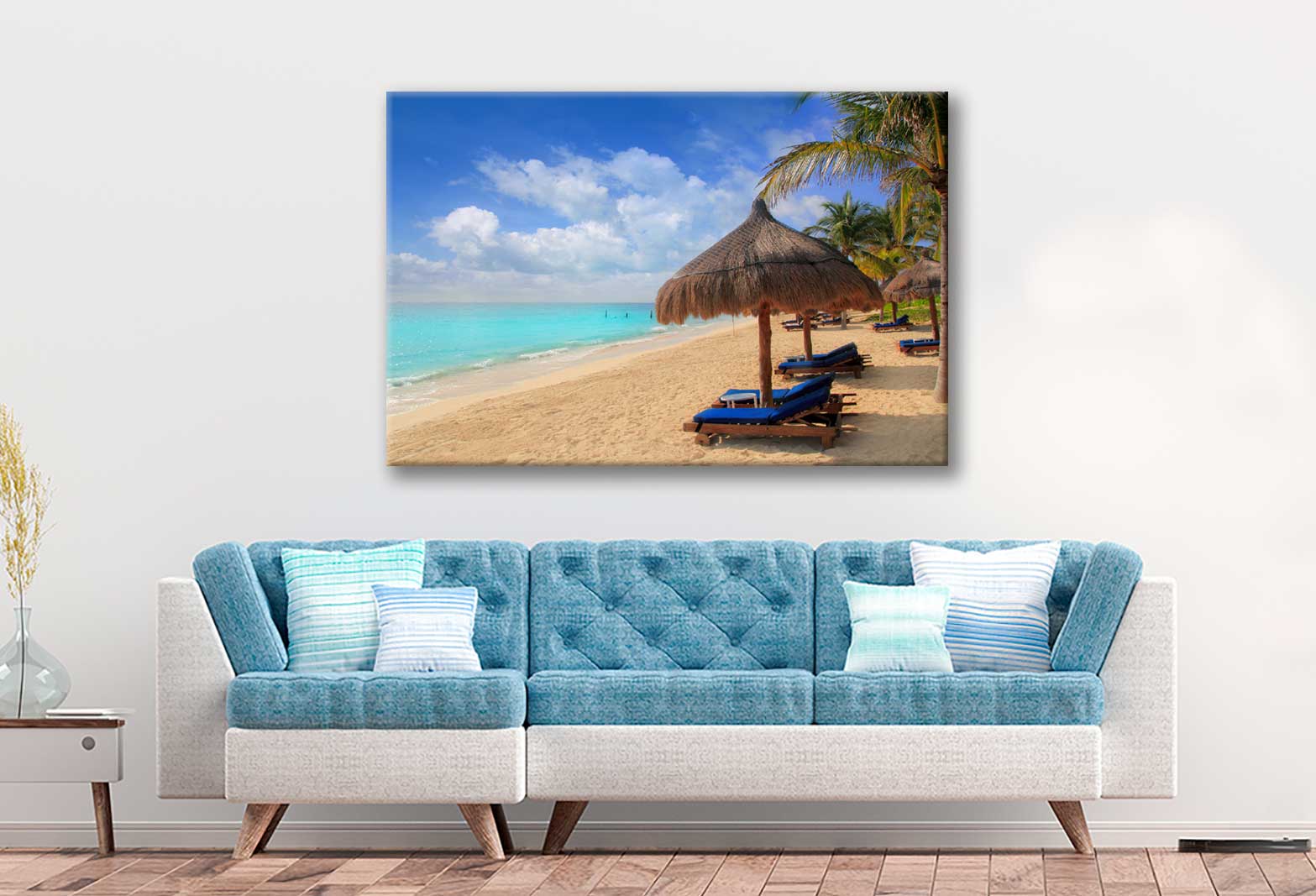 Bella Home Mayan Riviera Beach in Caribbean Sea Print Canvas Ready to hang