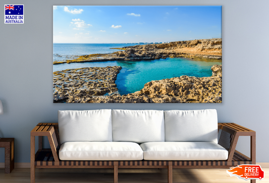 Rock Mountain & Sea View Print 100% Australian Made